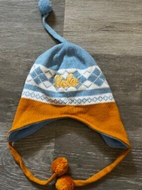 🧡3/$15 UCLA Bruins Blue Yellow White Knit Beanie Adult One Size Fits All